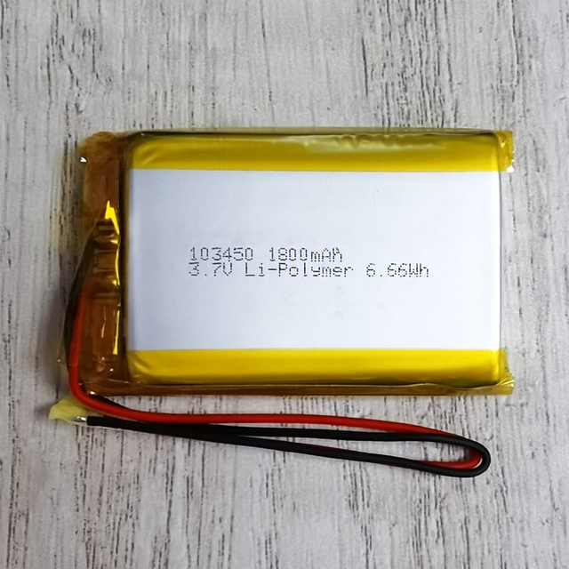 3.6V 3.7V 103450 1800mAh Paquete de batería de polímero de litio recargable con PCM y conector