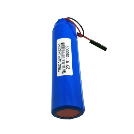 3.6V 3.7V 18650 3400mAh Paquete de batería de litio recargable de litio recargable con PCM y conector