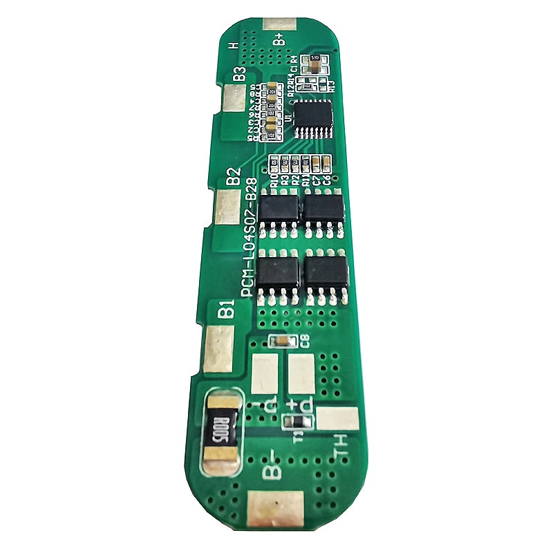 4s 7A PCM BMS para 14.4V 14.8V Li-ion/Litio/Li-Polymer 12V 12.8V LiFePO4 Tamaño del paquete de baterías L70*W17*T3mm (PCM-L04S07-B28)