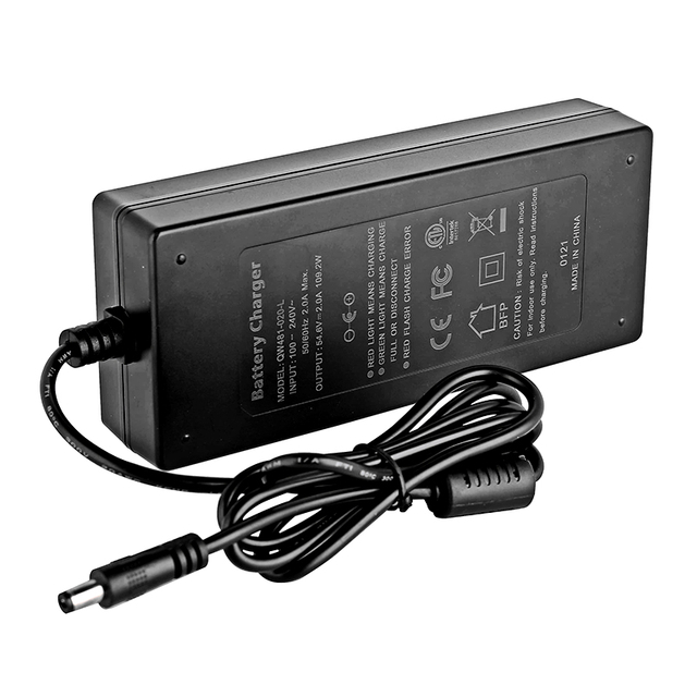 Cargadores de batería de 120W, 48V, 50,4 V, 2a, cargador inteligente para 12S, 43,2 V, 44,4 V, baterías de iones de litio, Scooter Eléctrico, paquete de batería para Robots