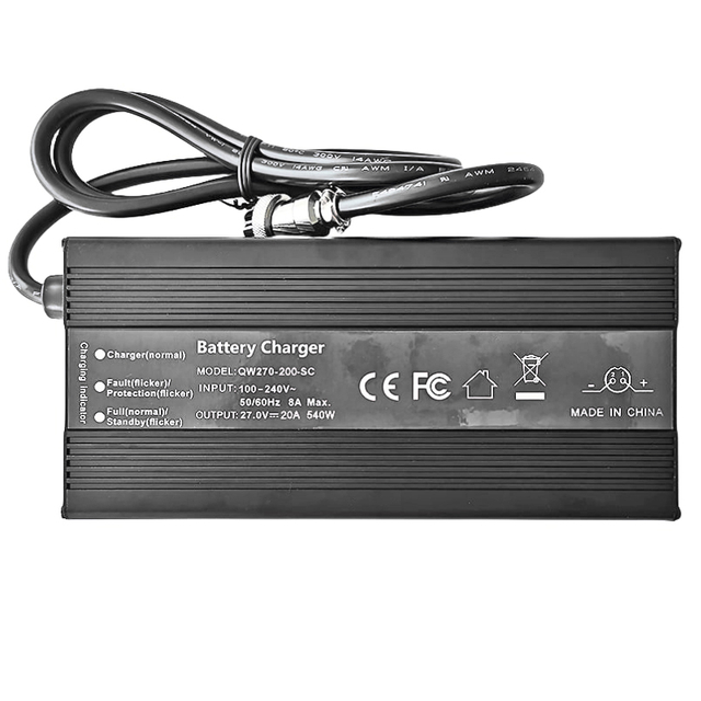 Cargador de batería de 600W, 12V, 25a, 30a, para baterías de ácido de plomo AGM VRLA, carretilla elevadora eléctrica, carrito de golf, batería de almacenamiento de energía solar