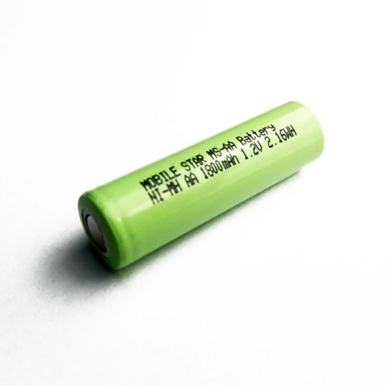 Top plana 1.2V AA NiMH batería recargable (1800mAh)