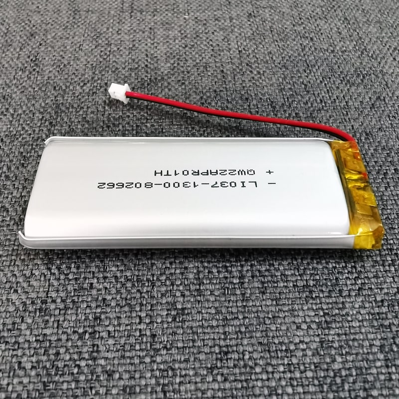 Paquete de batería de polímero de litio recargable 1S 802662 3,6 V 3,7 V 1300 mAh con BMS para equipos médicos