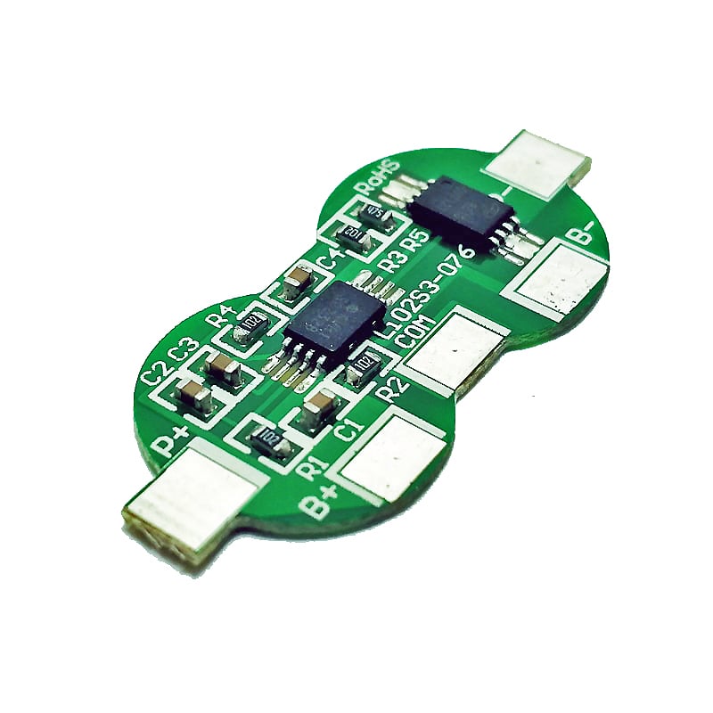 2s 3A BMS para 7.2V 7.4V Li-ion/Litio 6V 6.4V LiFePO4 Paquete de batería Certificación ROHS Tamaño L33*W14.7*T2.5mm (PCM-Li02S3-076)