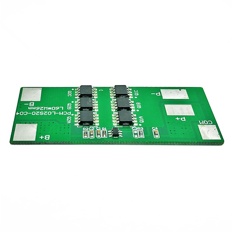 2s4p 2s5p 18A BMS para 7.2V 7.4V Li-ion/Litio/Li-Polymer 6V 6.4V LiFePO4 Tamaño del paquete de baterías L60*W26*T2.5mm (PCM-L02S20-C04)