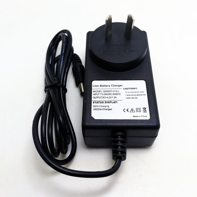 Cargador de pared AU EU UK US 24W 21V 1a cargadores inteligentes para 5S 18V 18,5 V baterías de iones de litio Scooter Eléctrico juguete Robots paquete de batería
