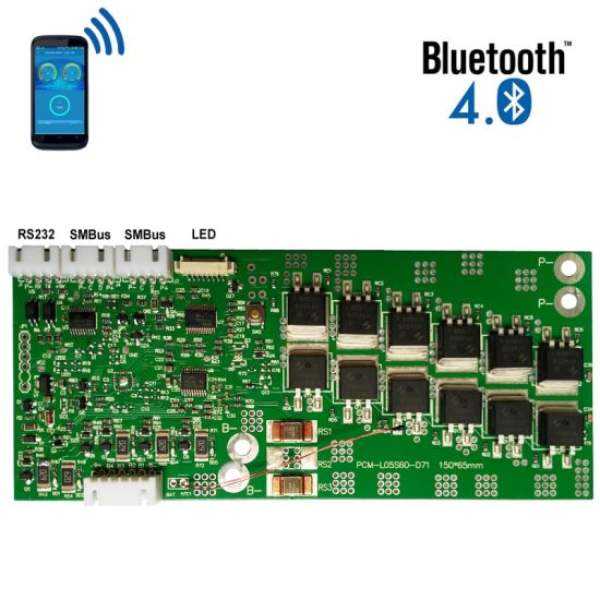 3S-5S 50A PCM BMS para 18V 18.5V Li-Ion / Litio / Li-Polymer 15V 16V LIFEPO4 Battery Pack con I2C, SMBUS, protocolo de comunicación Bluetooth (PCM-L05S60-D71)