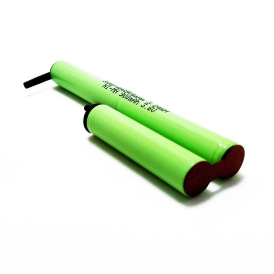 Paquete de baterías recargables de 3.6V 900mAh AAA NIMH con orejetas de soldadura