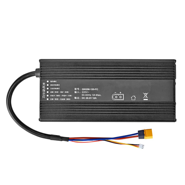CANBUS CANBUS 360W 39.6V 40.15V 7A 8A 9A Cargador de batería para 11s 33V 35.2V 36V LIFEPO4 Batería inteligente Robot Drones Electric Scooter AGV