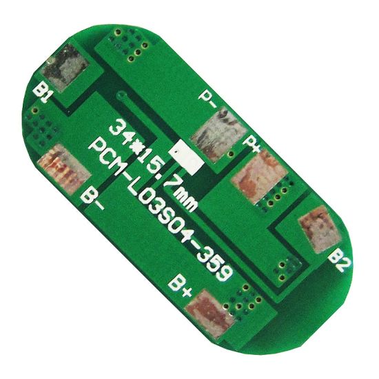 3S 4A PCM BMS para 10.8V 11.1V 12V Li-Ion / Litio / Li-Polymer 9V 9.6V LIFEPO4 Paquete de batería Tamaño L34 * W15.7 * T3.5mm (PCM-L03S04-359)