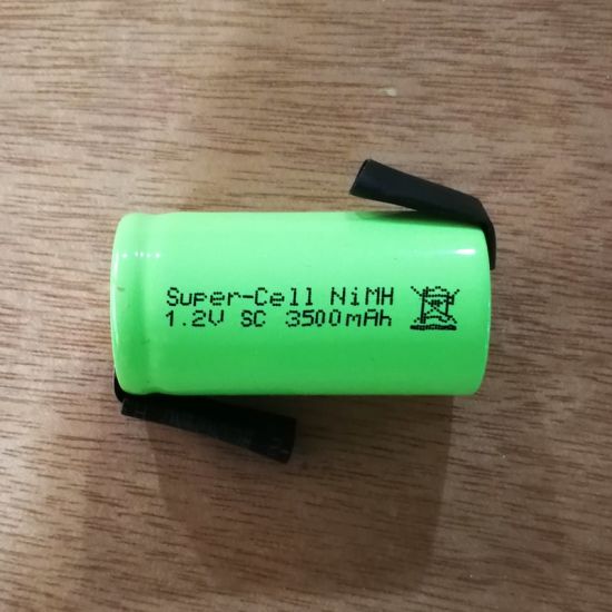 Batería recargable de 1.2V SC NiMH con orejetas de soldadura (3500mAh)