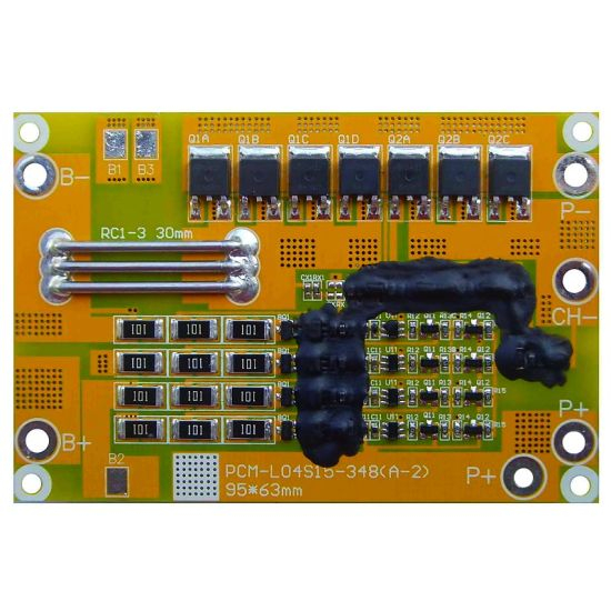 4S C: 10A D: 15A PCM BMS para 14.4V 14.8V Li-Ion / Litio / Li-Polymer 12V 12.8V LIFEPO4 Battery Pack Tamaño L95 * W63 * T5MM (PCM-L04S15-348)