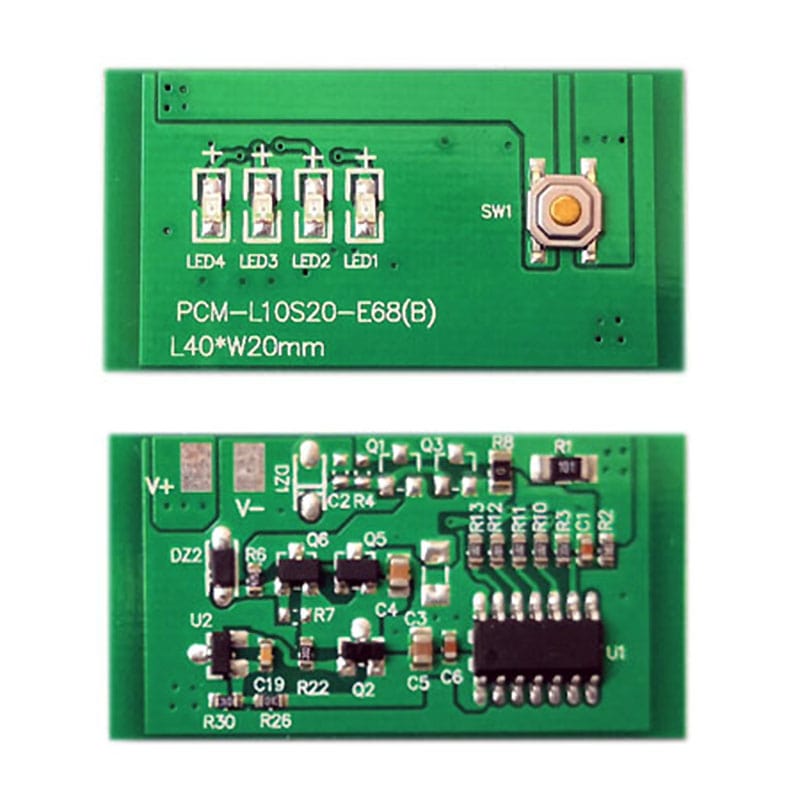 10S 15A PCM BMS para 36V 37V Li-Ion / Litio / Litio / Li-Polymer 30V 32V LIFEPO4 Batería Tamaño L92 * W64 * T10mm (PCM-L10S20-E68)