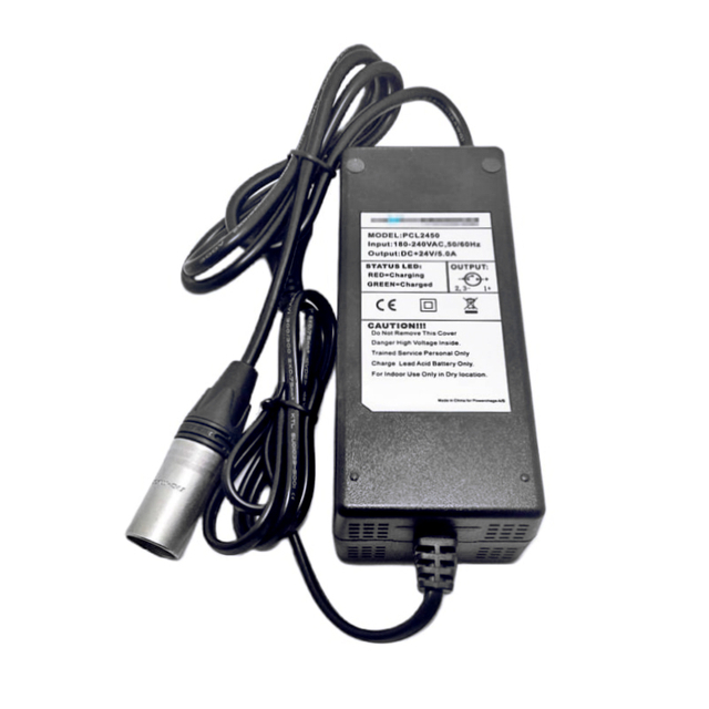 Cargador de batería de 150W Cargador de 24 V 5A para AGM VRLA Gel Scooter Electric Robot Bicicleta eléctrica Batinas ácidas Packs