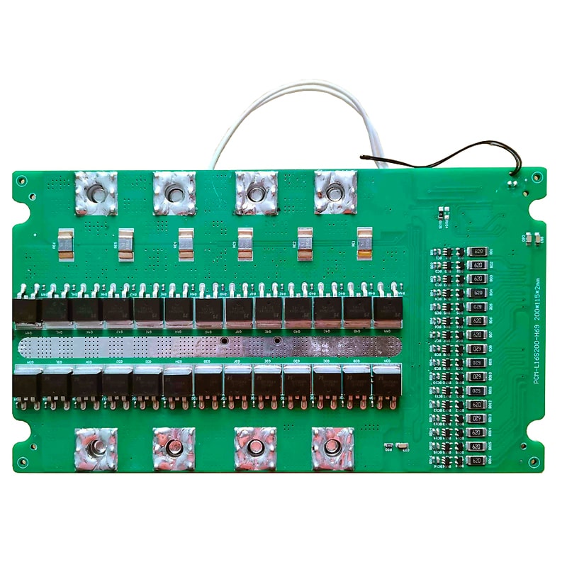 6s-16s 24V/36V/48V/60V 200a BMS de alta corriente para 57,6 V 59,2 V Li-ion/litio 48V 51,2 V LiFePO4 paquete de batería con I2C,HDQ,Bluetooth