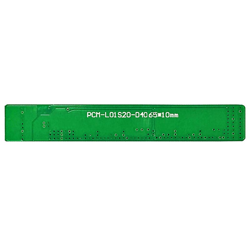 1s 20a BMS para 3.6V 3.7V 26650 18650 Li-ion/Litio/Li-Polymer 3V 3.2V LiFePO4 Tamaño del paquete de baterías L60*W10*T3mm (PCM-L01S20-D40)