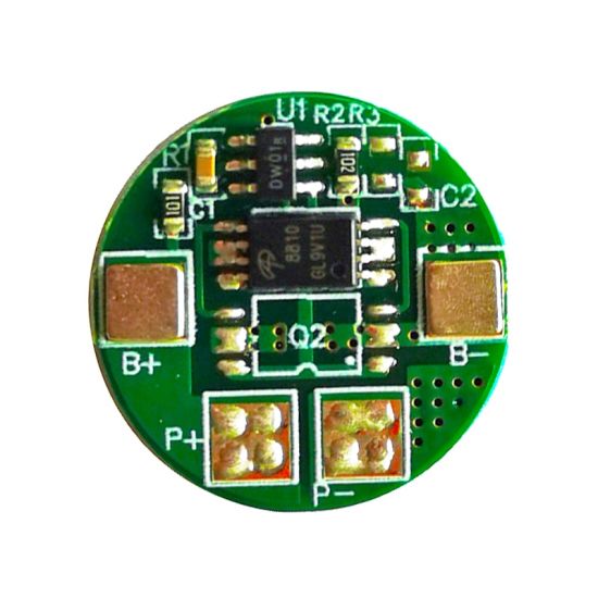 1S 5A PCM Circular BMS para 3.6V 3.7V Li-Ion / Litio / Li-Polymer 3V 3.2V LIFEPO4 Battery Pack Tamaño φ 17mm (PCM-L01S06-002)