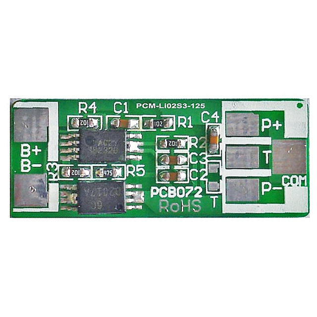 2s 3A BMS para 7.2V 7.4V 083448/103448/103450 Li-ion/Litio/Li-Polymer 6V 6.4V LiFePO4 Batería con NTC(PCM-Li02S3-125)
