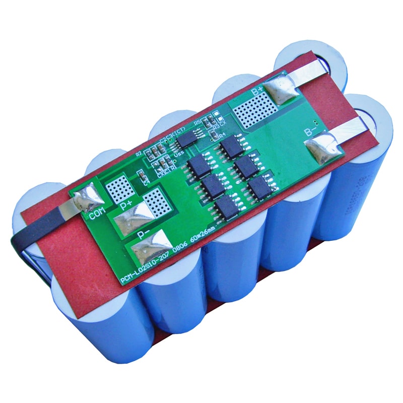 2s 12A BMS para 7.2V 7.4V Li-ion/Litio/Li-Polymer 6V 6.4V LiFePO4 Tamaño del paquete de baterías L60*W26*T4mm (PCM-L02S10-207)