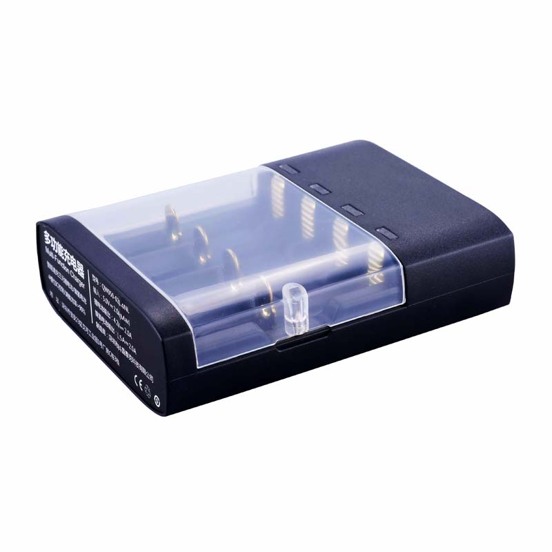 Cargador elegante de la batería recargable LiFePO4 del enchufe 3V 3.2V de la ranura 4 de la fábrica (QW050-020-4F)
